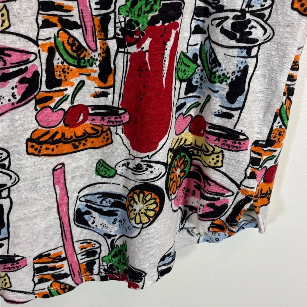 Nicole Millar 100% Linen Cocktail Print Top - Picture 11 of 11